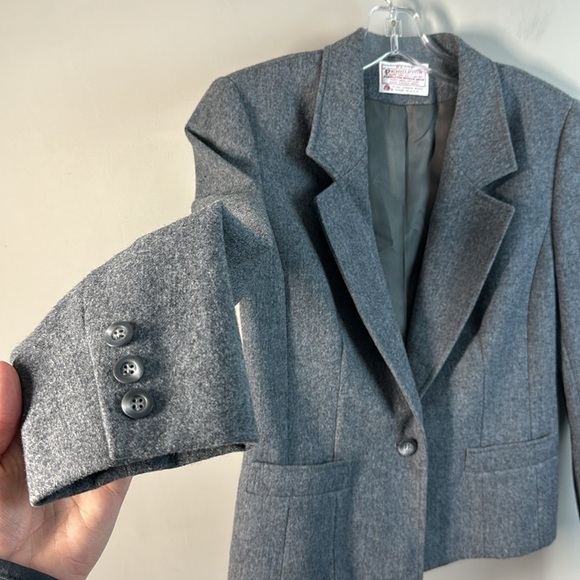 Pendleton Women Vintage 100% Virgin Wool Classic Blazer Sz 2P Academia Old Money - Picture 10 of 13